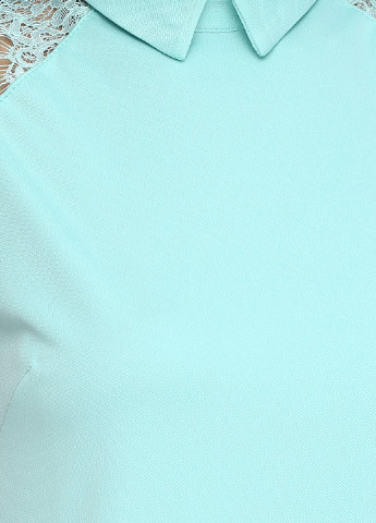Светло-бирюзовое кэжуал платье ANVI однотонное