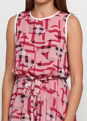 Розовое кэжуал платье Gator с абстрактным узором