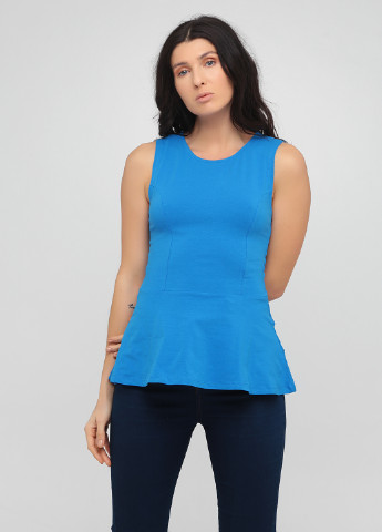 Голубая летняя блуза с баской New Look