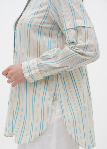 Бежевая кэжуал рубашка в полоску Ralph Lauren