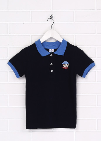 Темно-синяя детская футболка-поло для мальчика Topolino с рисунком