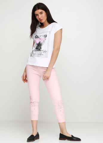 Светло-розовые кэжуал летние зауженные брюки Queen