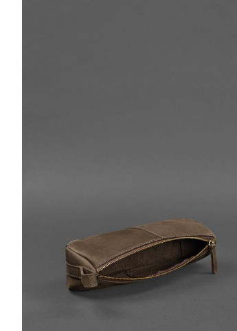Кожаный пенал-несессер (футляр для очков) 4.0 Темно-коричневый Crazy Horse BlankNote тёмно-коричневая