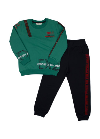 Зелений демісезонний костюм (світшот, брюки) Breeze