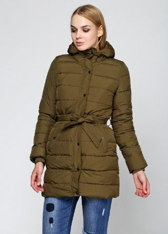 Оливкова (хакі) зимня куртка Abercrombie & Fitch