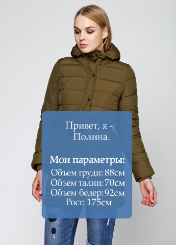 Оливкова (хакі) зимня куртка Abercrombie & Fitch