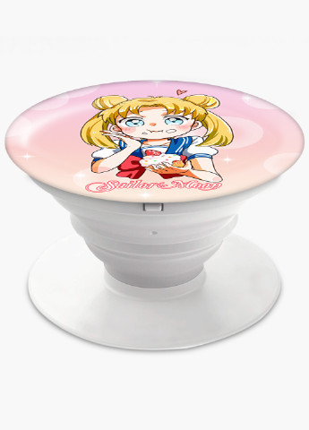 Попсокет (Popsockets) тримач для смартфону Сейлор Мун (Sailor Moon) (8754-2917) Чорний MobiPrint (229014755)