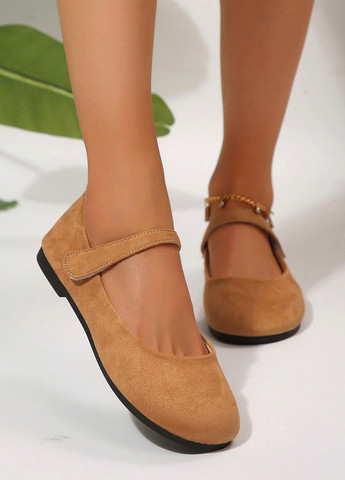 SHEIN Туфли мери джейн охра з текстиль, искусственная замша, китай — демисезон (342719906)