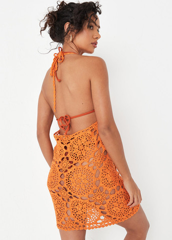 Оранжевое кэжуал платье футляр Missguided однотонное