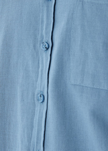 Голубой кэжуал рубашка однотонная KOTON