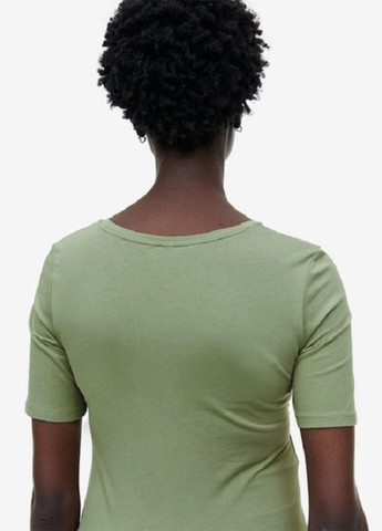 Оливковая летняя футболка для беременных H&M