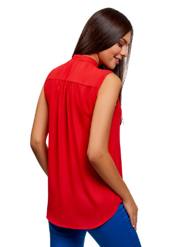 Красная летняя блуза Oodji
