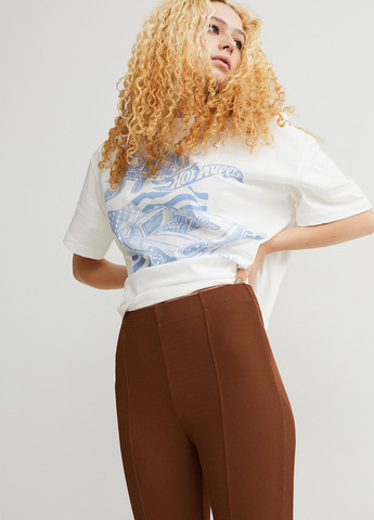 Коричневые демисезонные леггинсы H&M