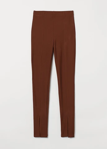 Коричневые демисезонные леггинсы H&M