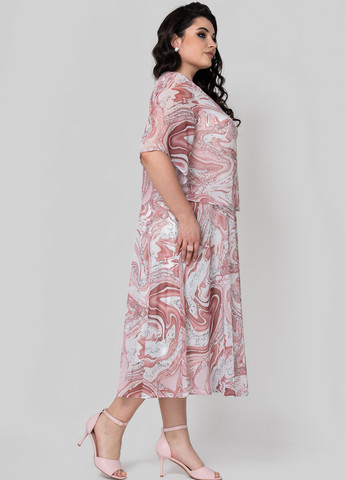 Комбінована кежуал сукня а-силует A'll Posa з абстрактним візерунком