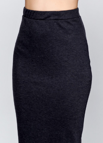 Темно-синяя кэжуал однотонная юбка Jhiva миди