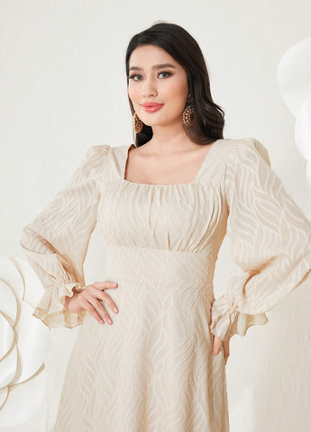 Кремова кежуал сукня а-силует SHEIN однотонна