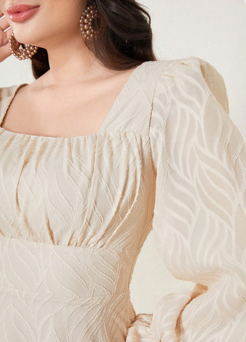 Кремова кежуал сукня а-силует SHEIN однотонна