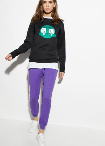 Черный свитшот женский /no flis/ YAPPI рисунок (251467824)