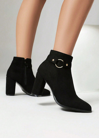 Черные демисезонная ботильоны SHEIN