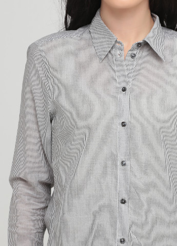 Черно-белая кэжуал рубашка в полоску Drykorn