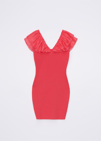Коралова кежуал сукня силуетна Mohito однотонна
