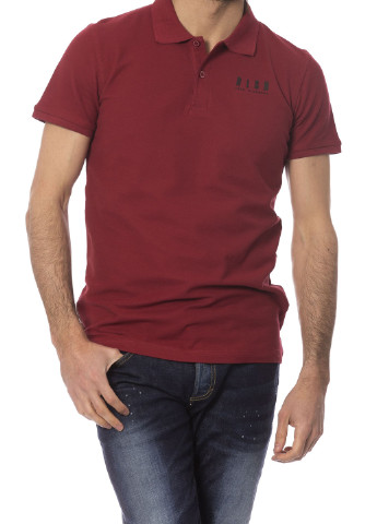 Бордовая мужская футболка поло Richmond с логотипом