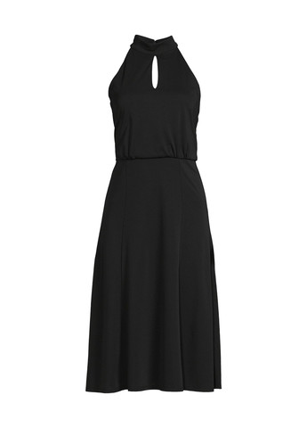 Черное кэжуал платье в стиле ампир Karl Lagerfeld однотонное