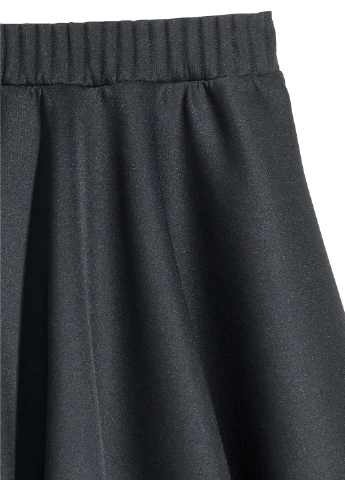 Черная кэжуал однотонная юбка H&M клешированная