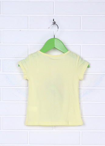 Желтая летняя футболка с коротким рукавом Фабрика наш одяг