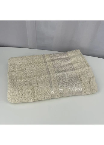 Полотенце банное махровое Febo Vip Cotton Botanik Турция 6381 бежевое 70х140 см No Brand комбинированный