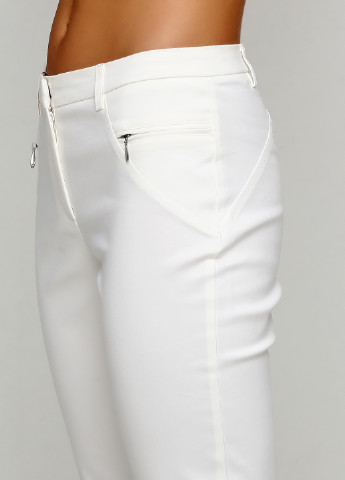 Белые кэжуал демисезонные зауженные брюки Ashley Brooke