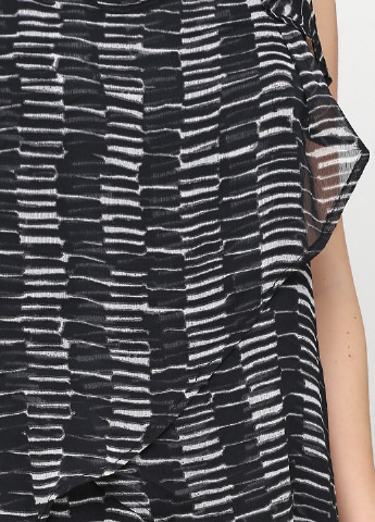 Черное кэжуал платье Micha с абстрактным узором