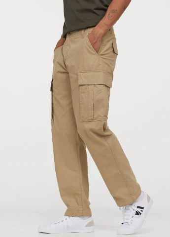 Бежевые летние брюки H&M