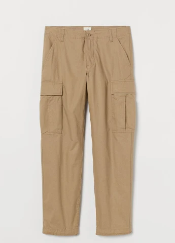 Бежевые летние брюки H&M