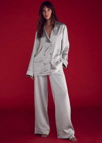 Серая всесезон пижама (рубашка, брюки) рубашка + брюки Victoria's Secret