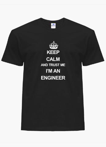 Чорна футболка чоловіча інженер (keep calm and trust me i'm an engineer) (9223-2008-1) xxl MobiPrint