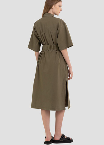 Оливкова (хакі) кежуал сукня сукня-сорочка Replay однотонна