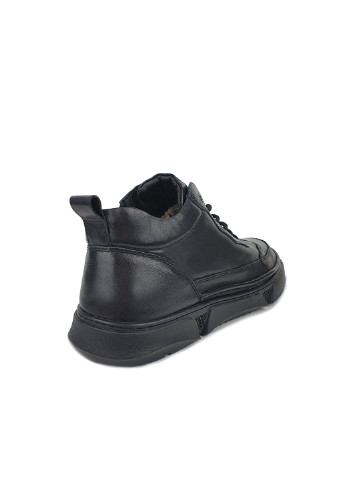 Черевики чоловічі зимові чорні з натуральної шкіри з хутром Cosottinni ботинки (252453306)