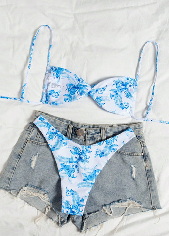 Комбінований літній купальник (ліф, трусики) бікіні, роздільний SHEIN