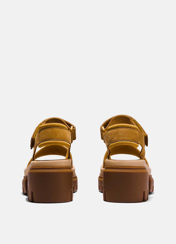 Желтые босоножки Timberland на липучке с логотипом