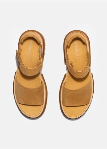 Желтые босоножки Timberland на липучке с логотипом