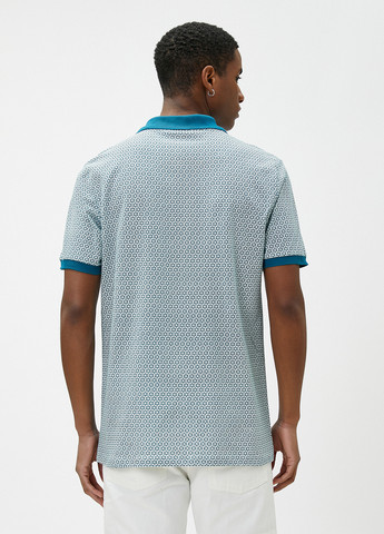 Цветная футболка-поло для мужчин KOTON с геометрическим узором