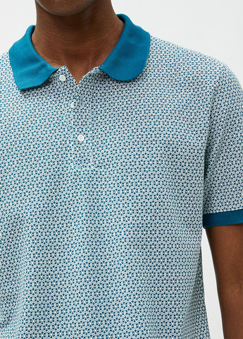 Цветная футболка-поло для мужчин KOTON с геометрическим узором