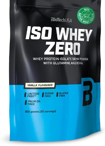 Протеїн Iso Whey Zero 500 g (Vanilla) Biotech (255622451)