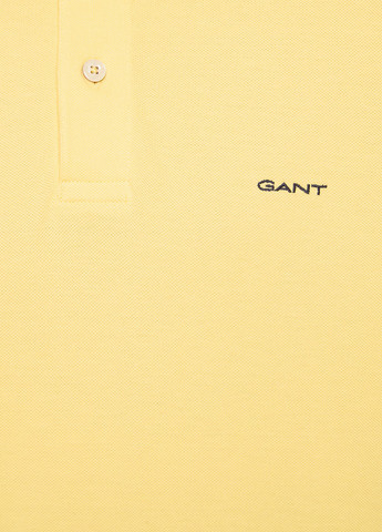 Желтая футболка-поло для мужчин Gant с логотипом