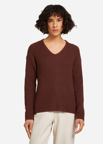 Коричневый демисезонный пуловер пуловер Tom Tailor