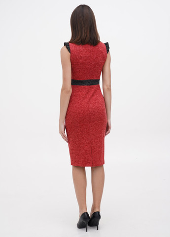 Красное кэжуал платье Laura Bettini меланжевое