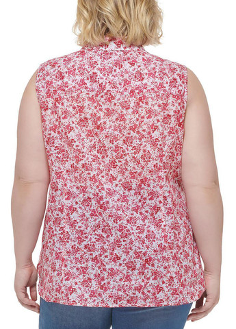 Розовая кэжуал рубашка с цветами Tommy Hilfiger