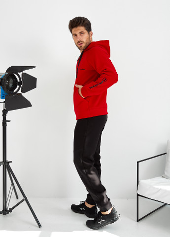 Костюм (толстовка, брюки) Demma брючний логотип червоний спортивний бавовна, трикотаж